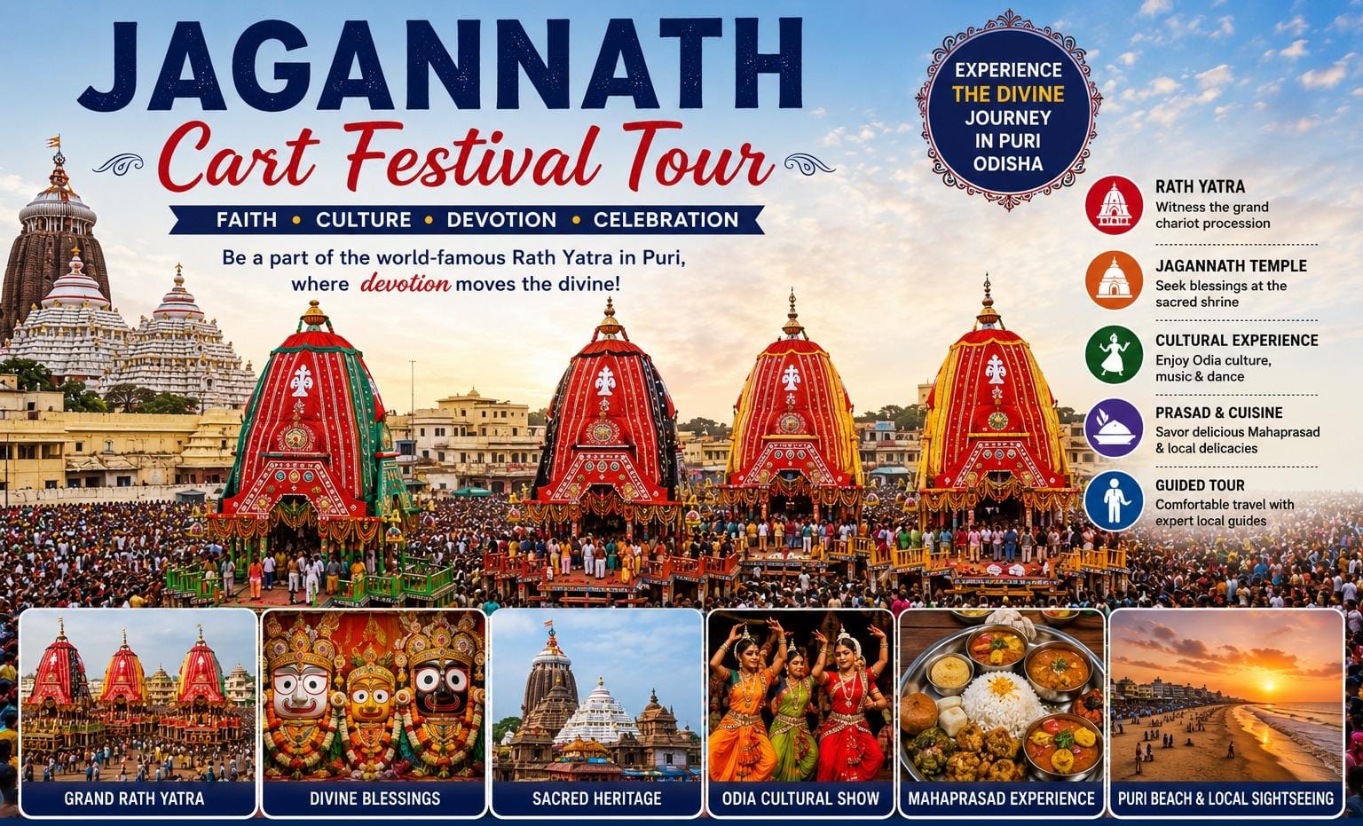 Jagannath Cart Festival Tour Packages of Odisha Gallery Image 1
